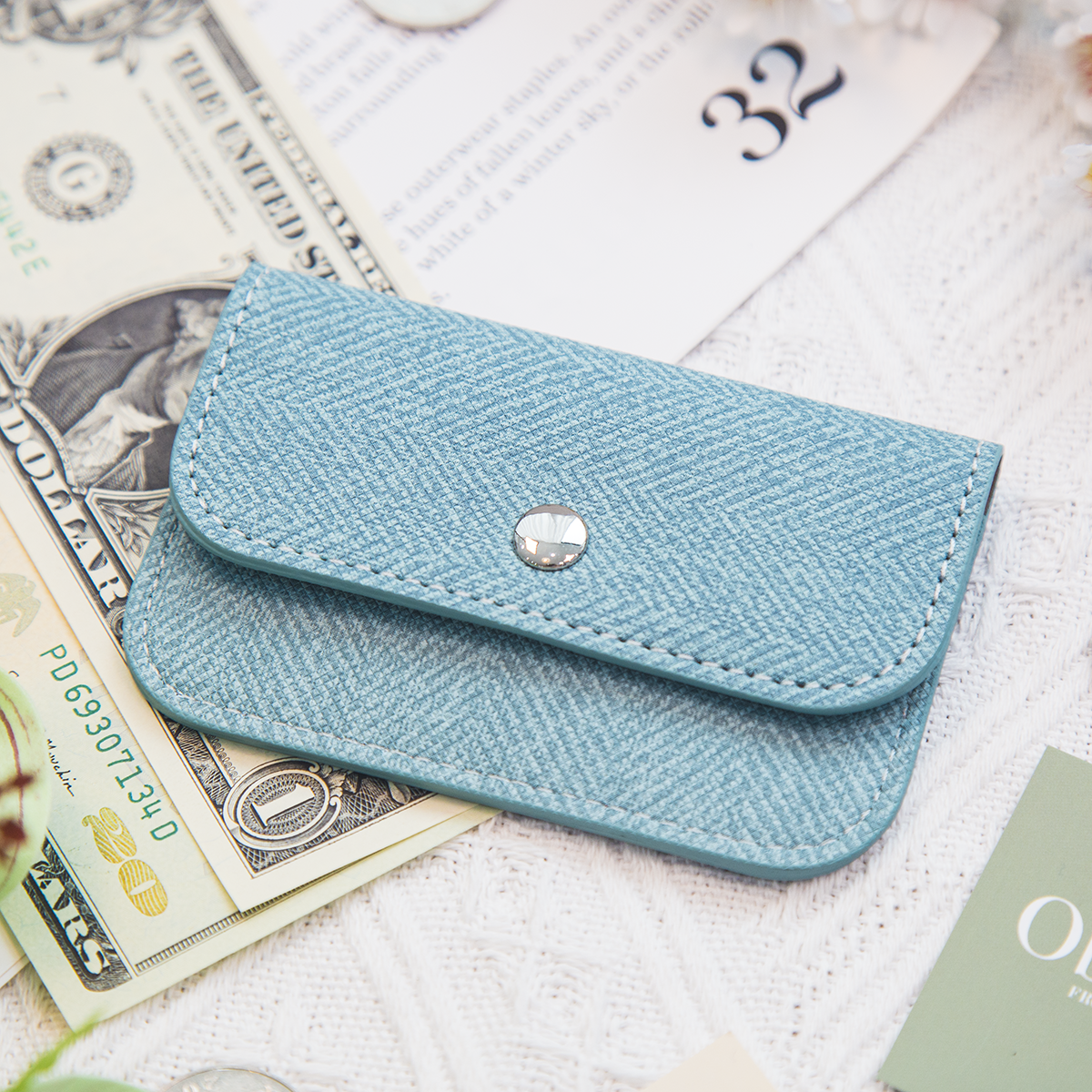 [각인가능]오브리즈 헤링본 카드지갑(미니미니)