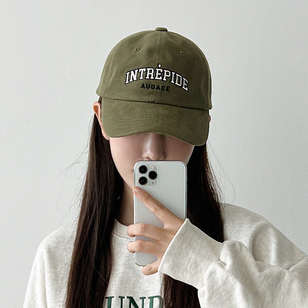 INTREPIDE 레터링 자수 여성볼캡 야구모자 남녀공용 캡모자 - 상세 이미지 5