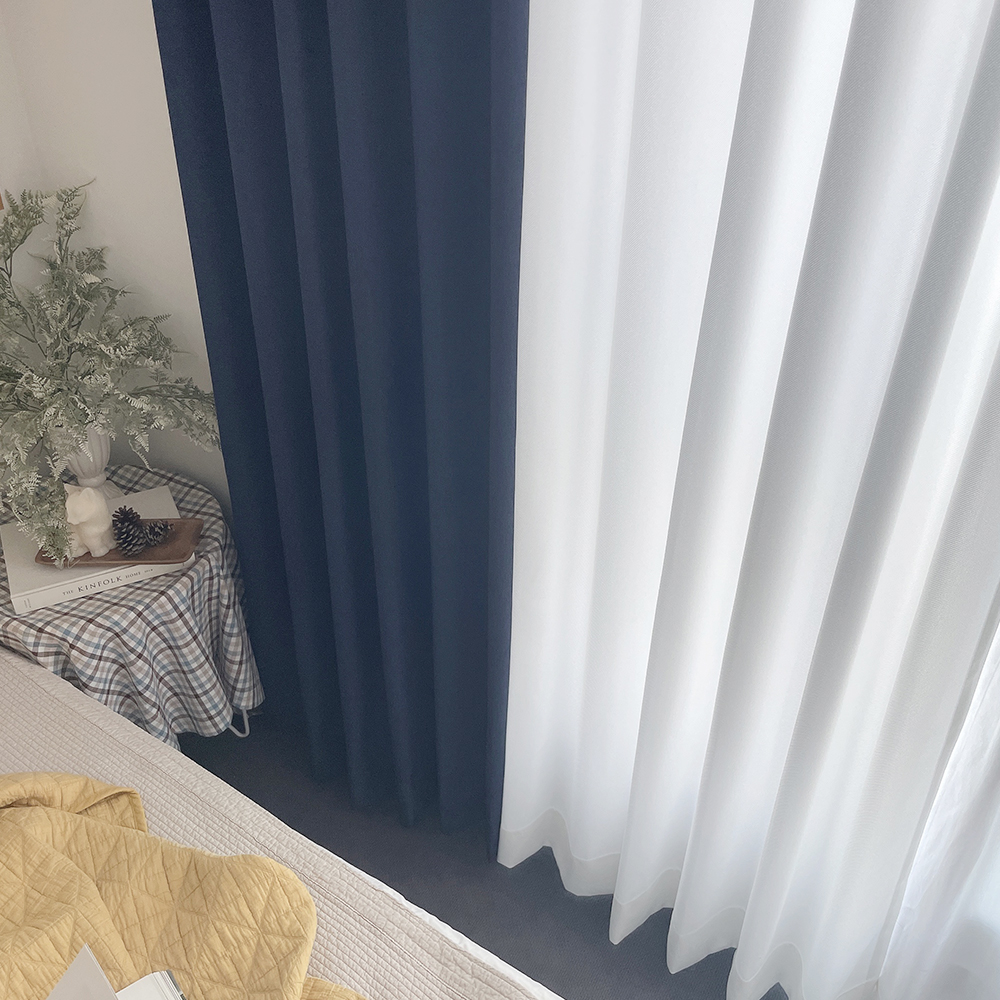 매직 암막 방한 방풍 아이방 커튼 S-가로140세로150 네이비