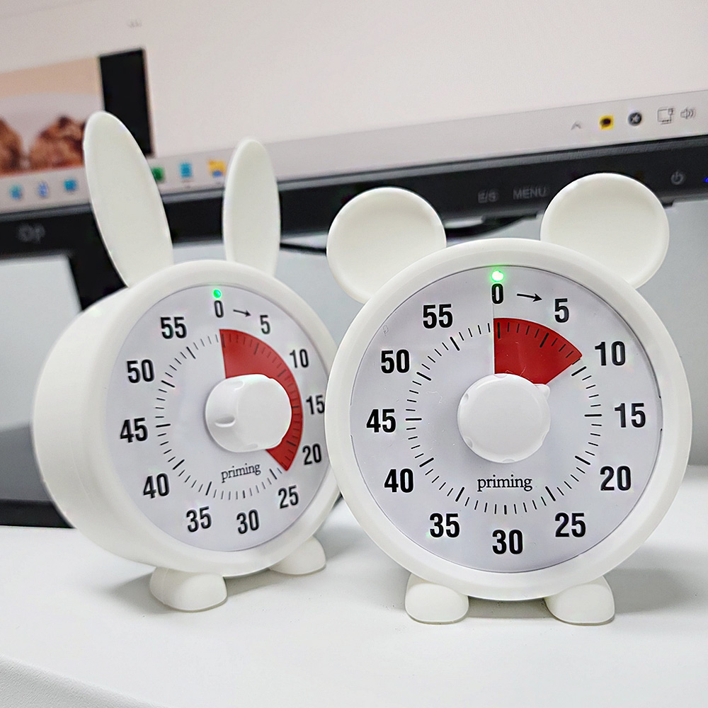 프라이밍 큐큐 타이머 (C타입 충전식 초저소음 라이트/사운드 모드 일시정지기능)