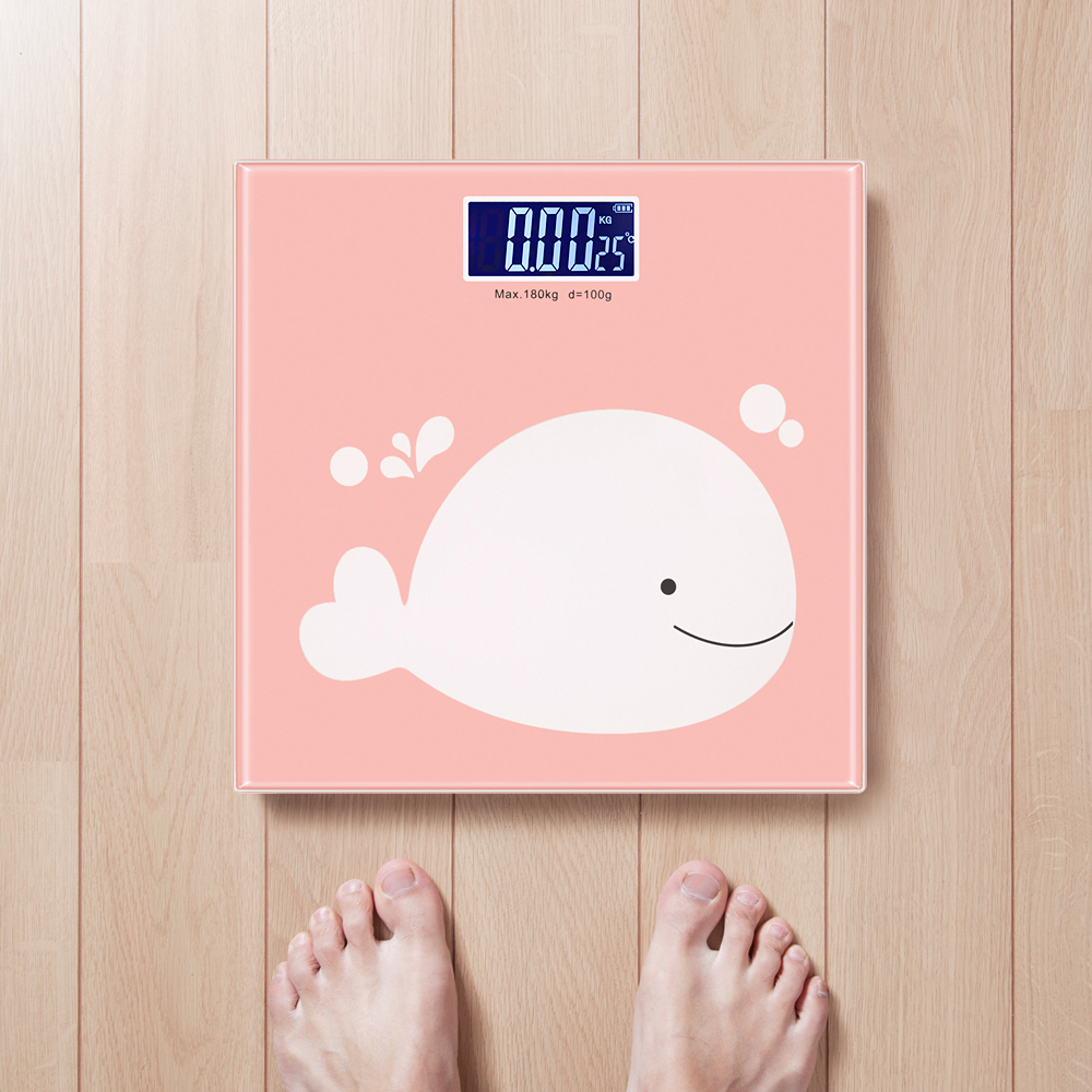 노바리빙 LCD 캐릭터 체중계 고래 판다 동물 유아용 귀여운 몸무게