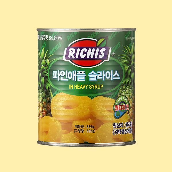 동서 리치스 파인애플 슬라이스 836g - 상품 이미지