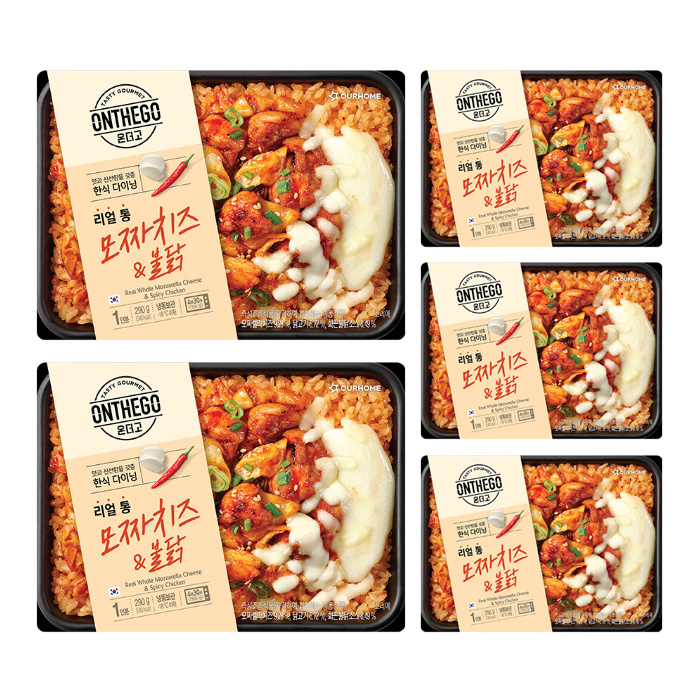 아워홈 온더고 리얼 통 모짜치즈 불닭 290g 5개 : 푸드뱅크주식회사