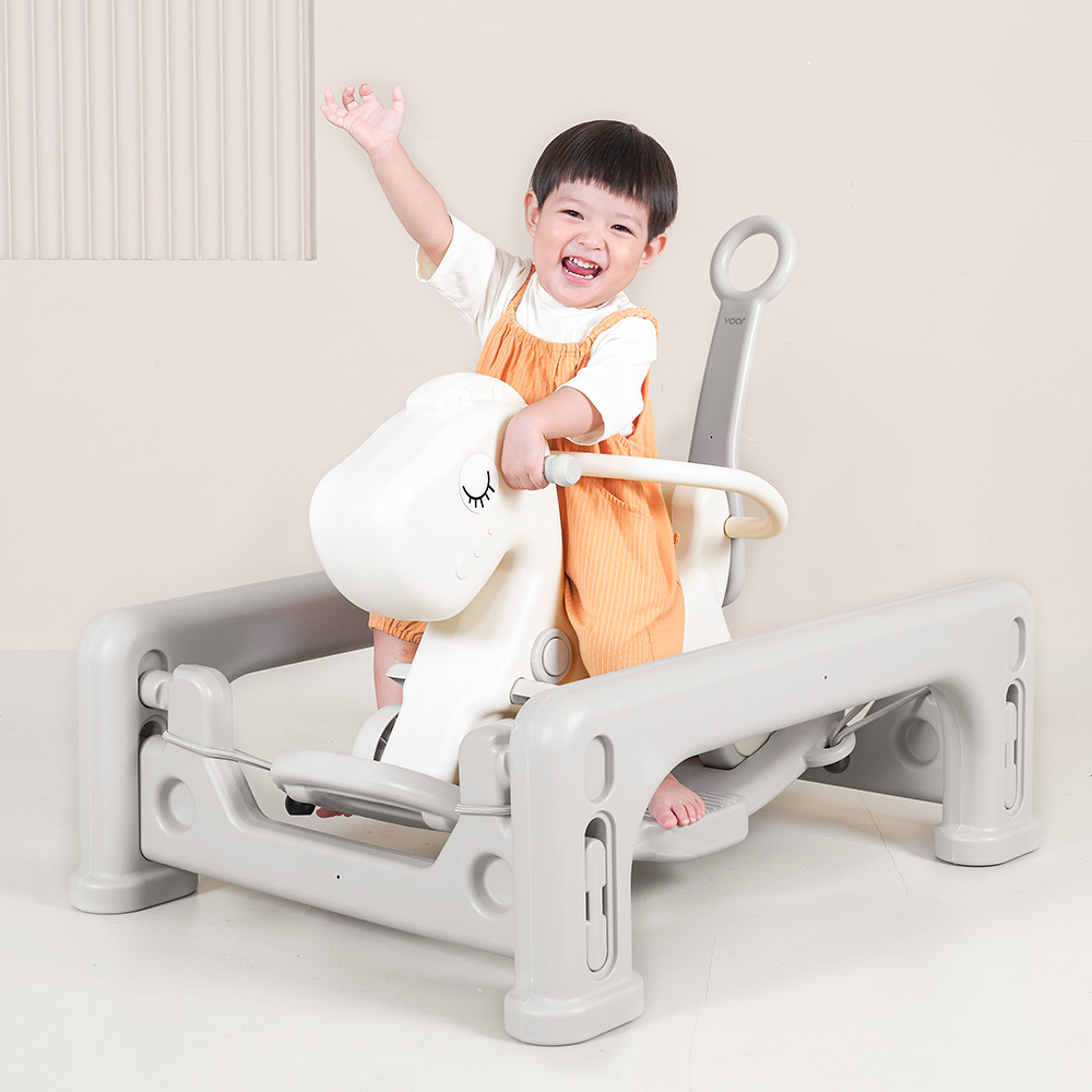 보아르 아가홀스 스프링카 무소음 4in1 아기 붕붕카 스프링 흔들말 세트