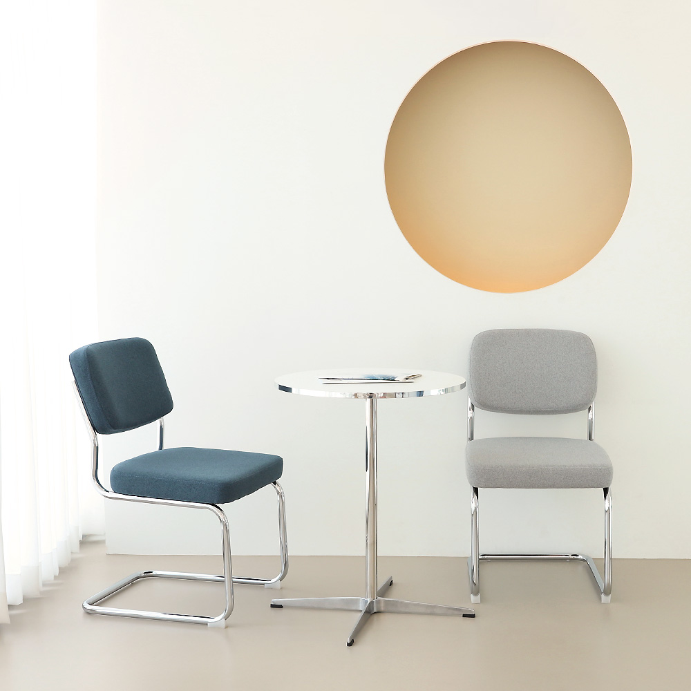 디어 세스카 그레이 패브릭 인테리어 카페 디자인 다이닝체어 미드센츄리 식탁의자