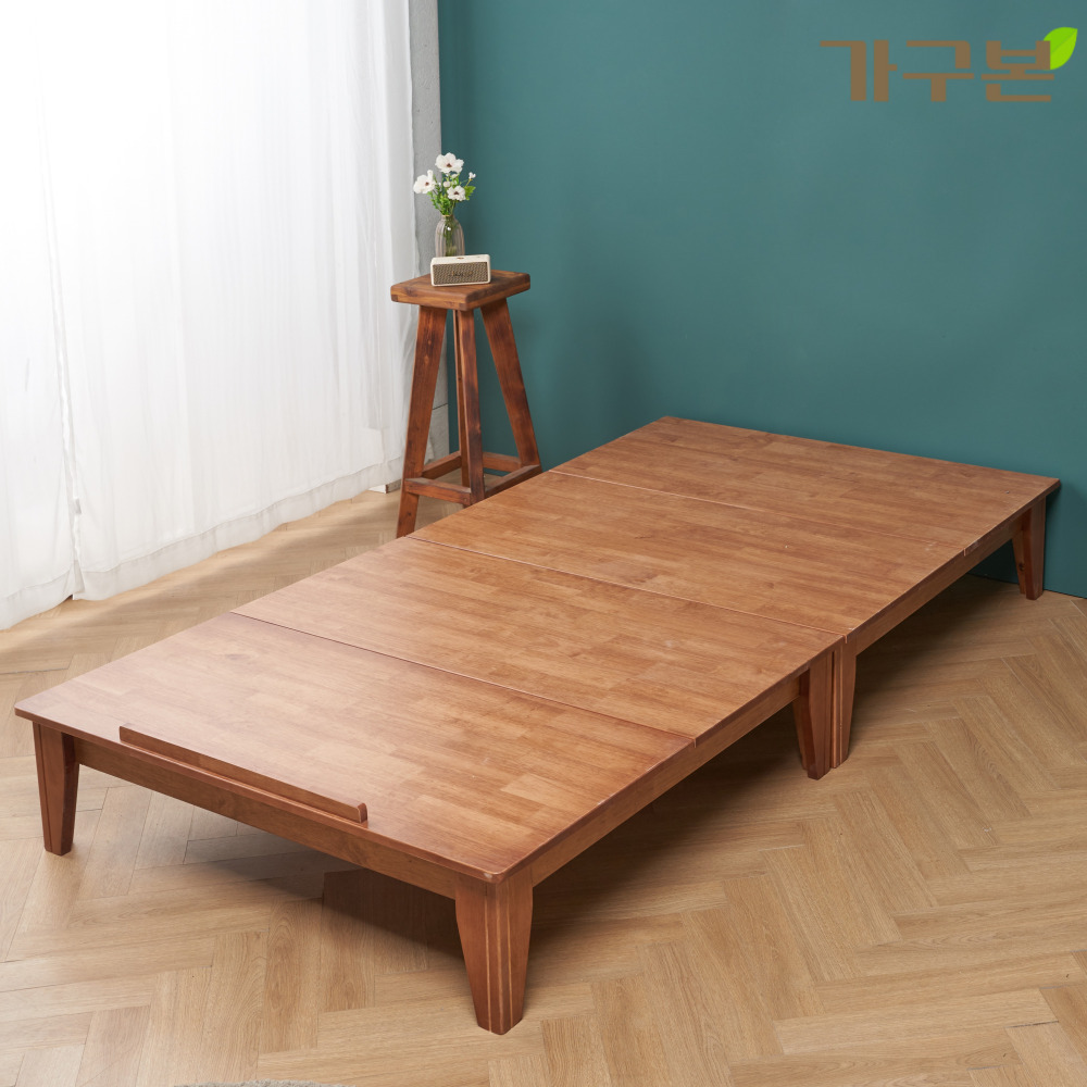 듀크 헤드없는침대 낮은침대프레임 높은 원목 슈퍼싱글