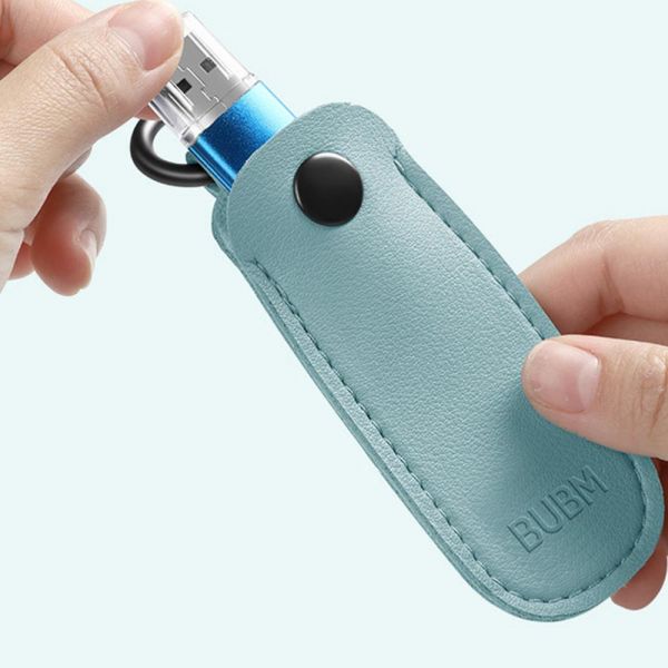 가죽 키링 가방고리 OTP USB 수납 휴대용 파우치 케이스 - 상세 이미지 2