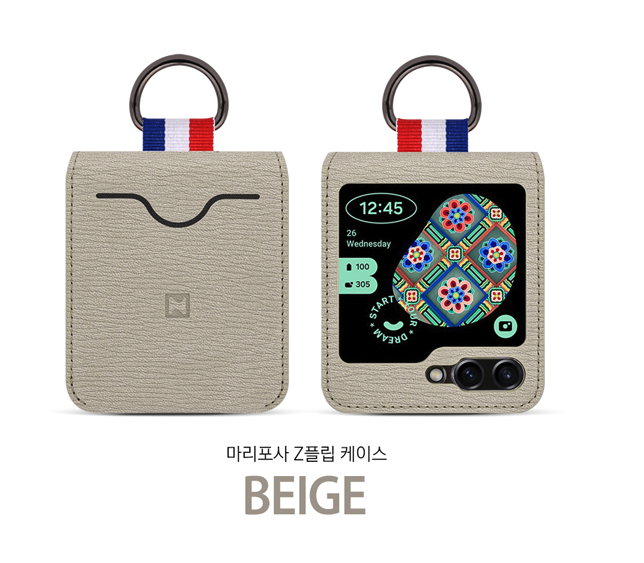 카드 수납 힌지보호 링 풀커버 케이스 블랙, 갤럭시Z 플립6-플립7 FE 공용 이미지 6