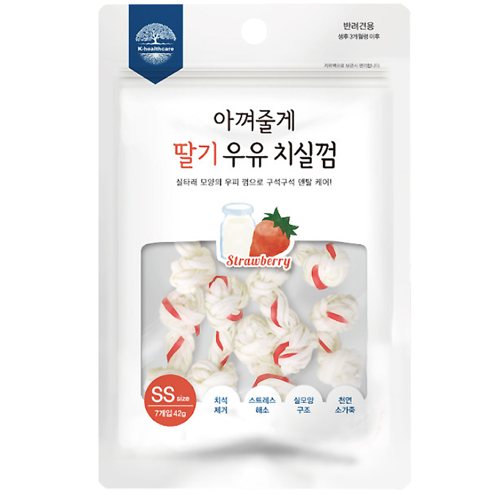 아껴줄게 치석제거 치실껌 SS 바나나 우유, 42g, 1개 - 상세 이미지 5