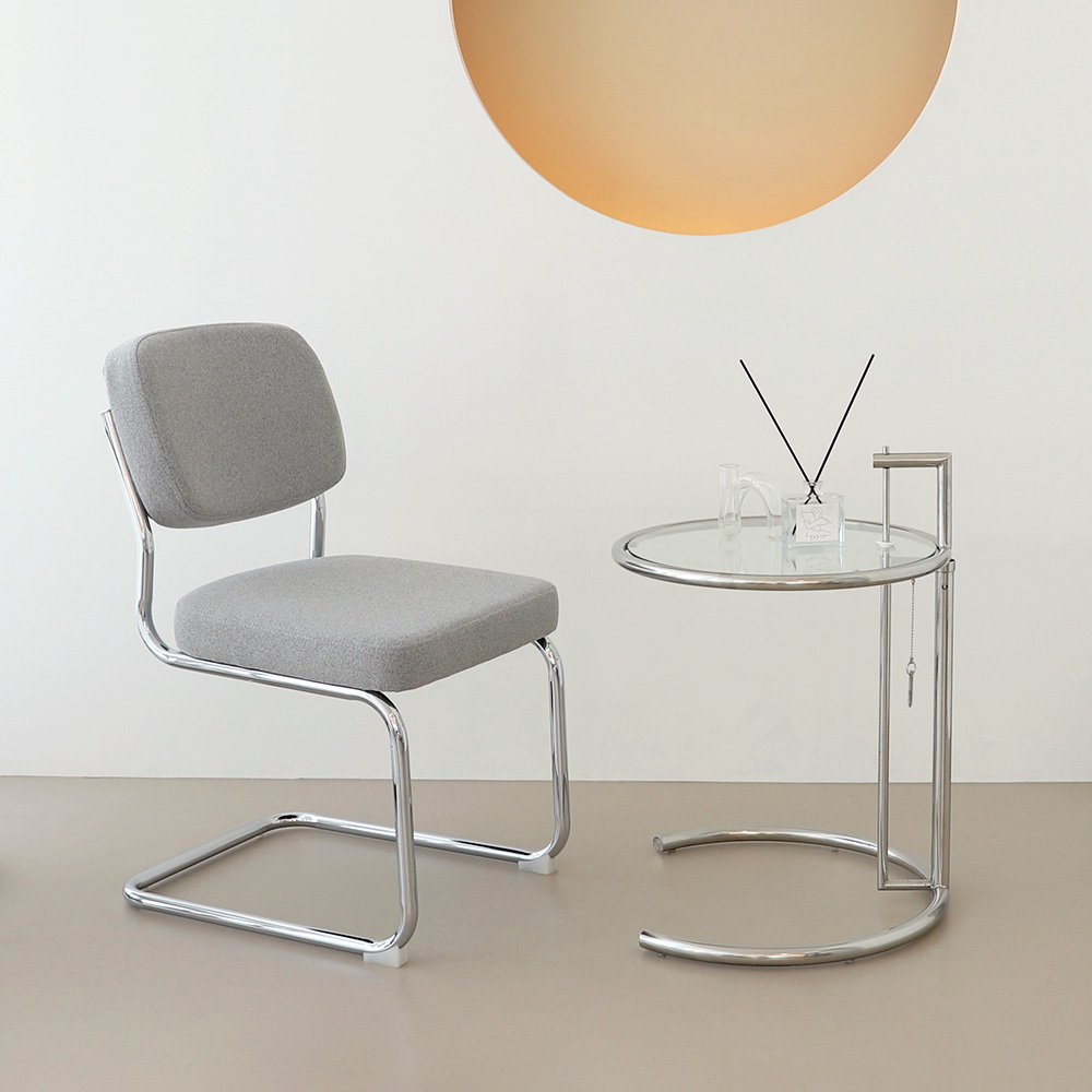 디어 세스카 그레이 패브릭 인테리어 카페 디자인 다이닝체어 미드센츄리 식탁의자