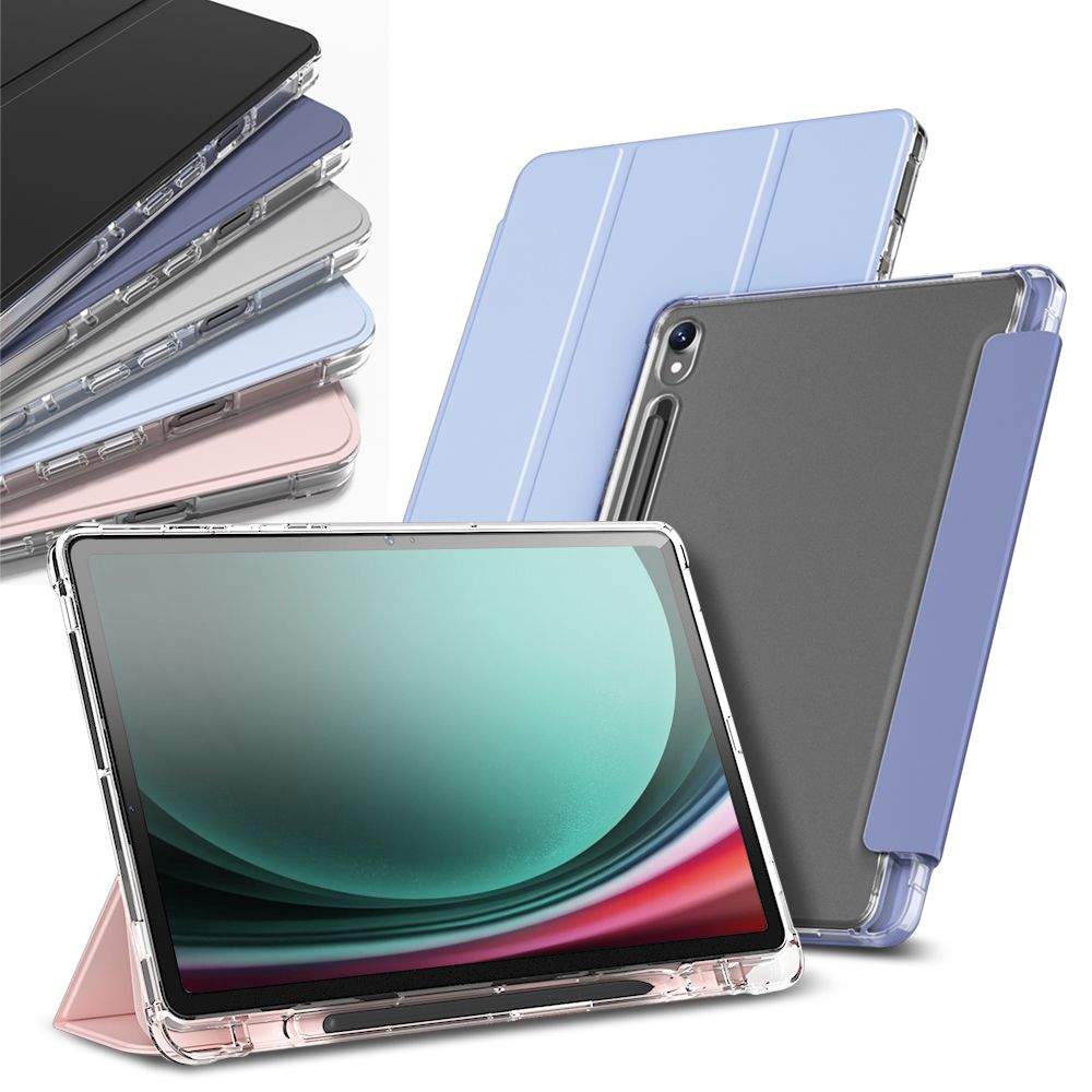 고부기 펜수납 거치대 스마트커버 클리어매트 케이스 라벤더, 갤럭시 탭 S8 Ultra-S9 Ultra-S10 Ultra - 상품 이미지