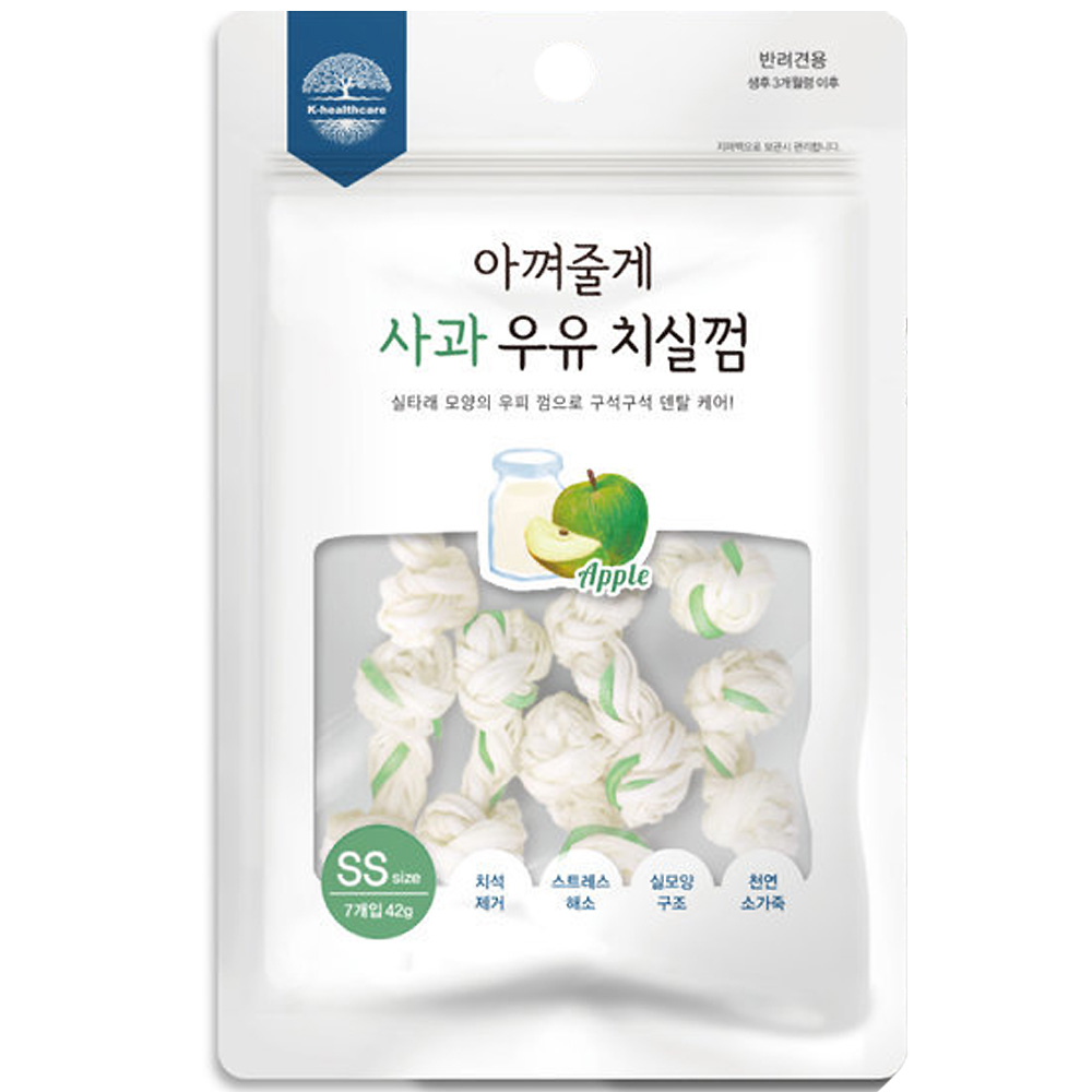 아껴줄게 치석제거 치실껌 SS 바나나 우유, 42g, 1개 - 상세 이미지 4