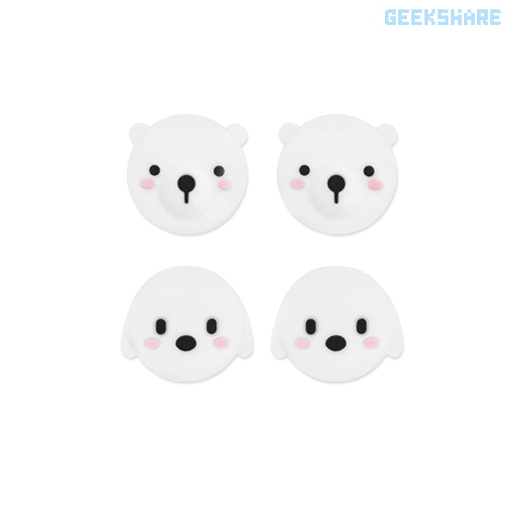 듀얼센스 스틱 커버 긱쉐어 흰강아지곰 엑박패드 프로콘2 컨트롤러 호환 - 상세 이미지 2