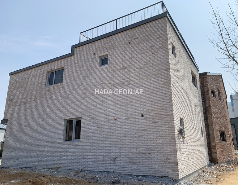 고벽돌타일 백고벽돌타일 240x55x20~22T / 하다건재 시공사례