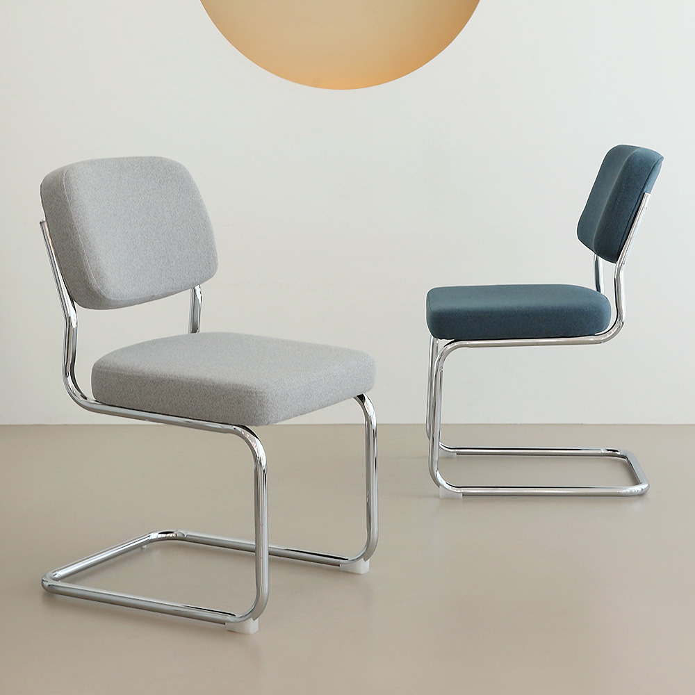 디어 세스카 그레이 패브릭 인테리어 카페 디자인 다이닝체어 미드센츄리 식탁의자