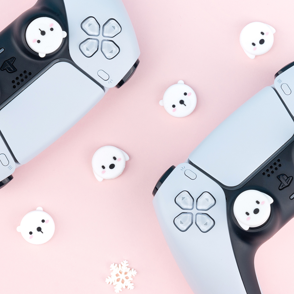 듀얼센스 스틱 커버 긱쉐어 흰강아지곰 엑박패드 프로콘2 컨트롤러 호환