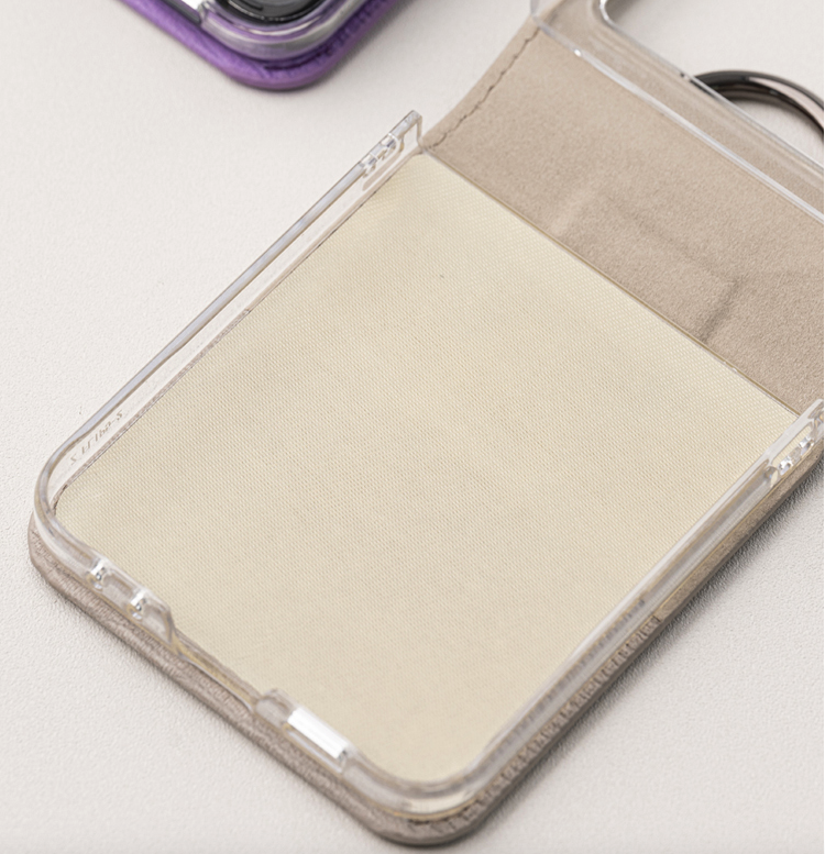 카드 수납 힌지보호 링 풀커버 케이스 레드, 갤럭시Z 플립5 - 상세 이미지 4