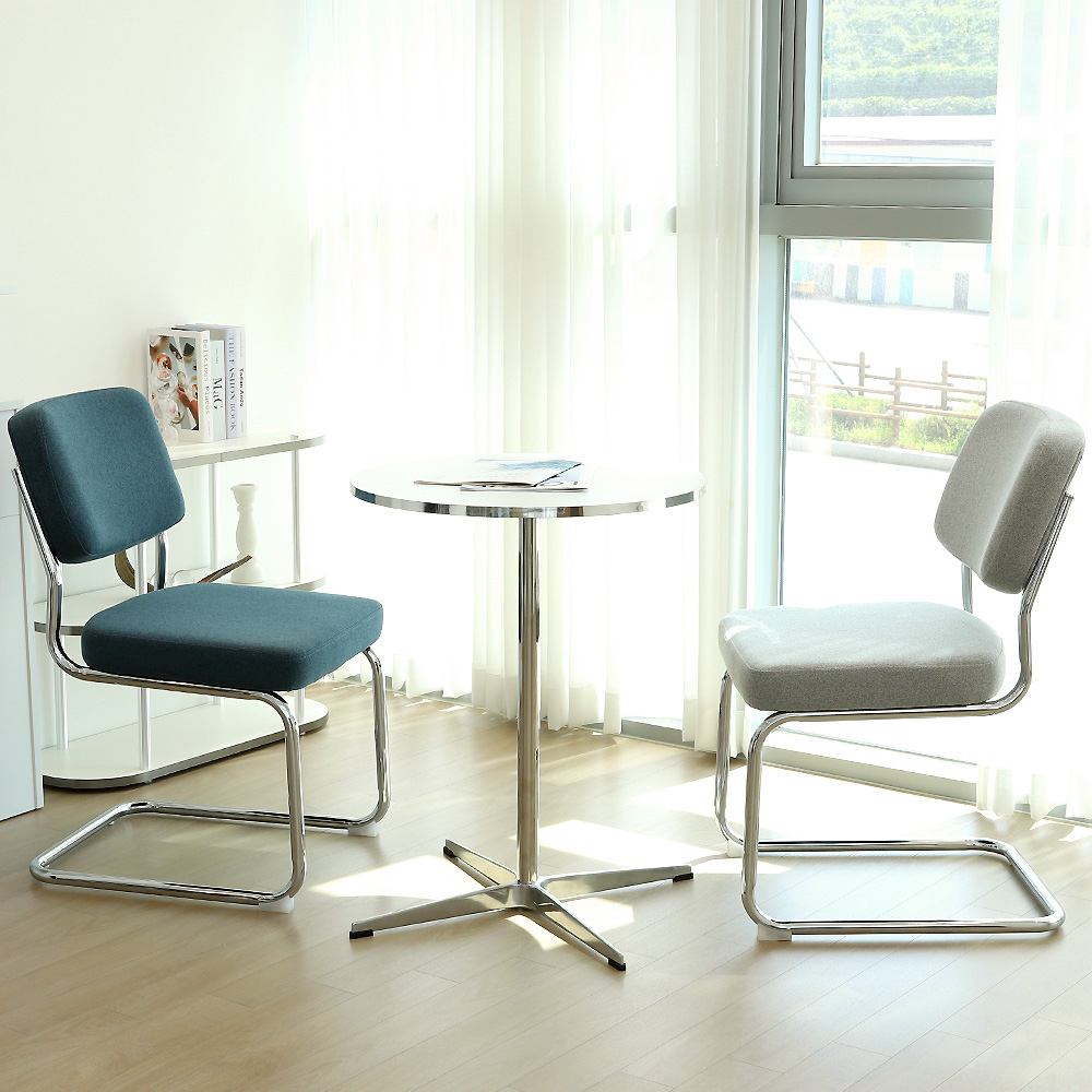 디어 세스카 그레이 패브릭 인테리어 카페 디자인 다이닝체어 미드센츄리 식탁의자