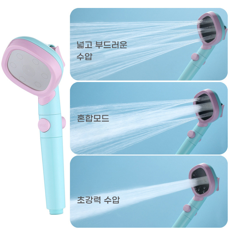 뷰리썸 온오프 필터샤워기샤워기헤드 샤워헤드 마름모실버+필터7개 - 상세 이미지 2