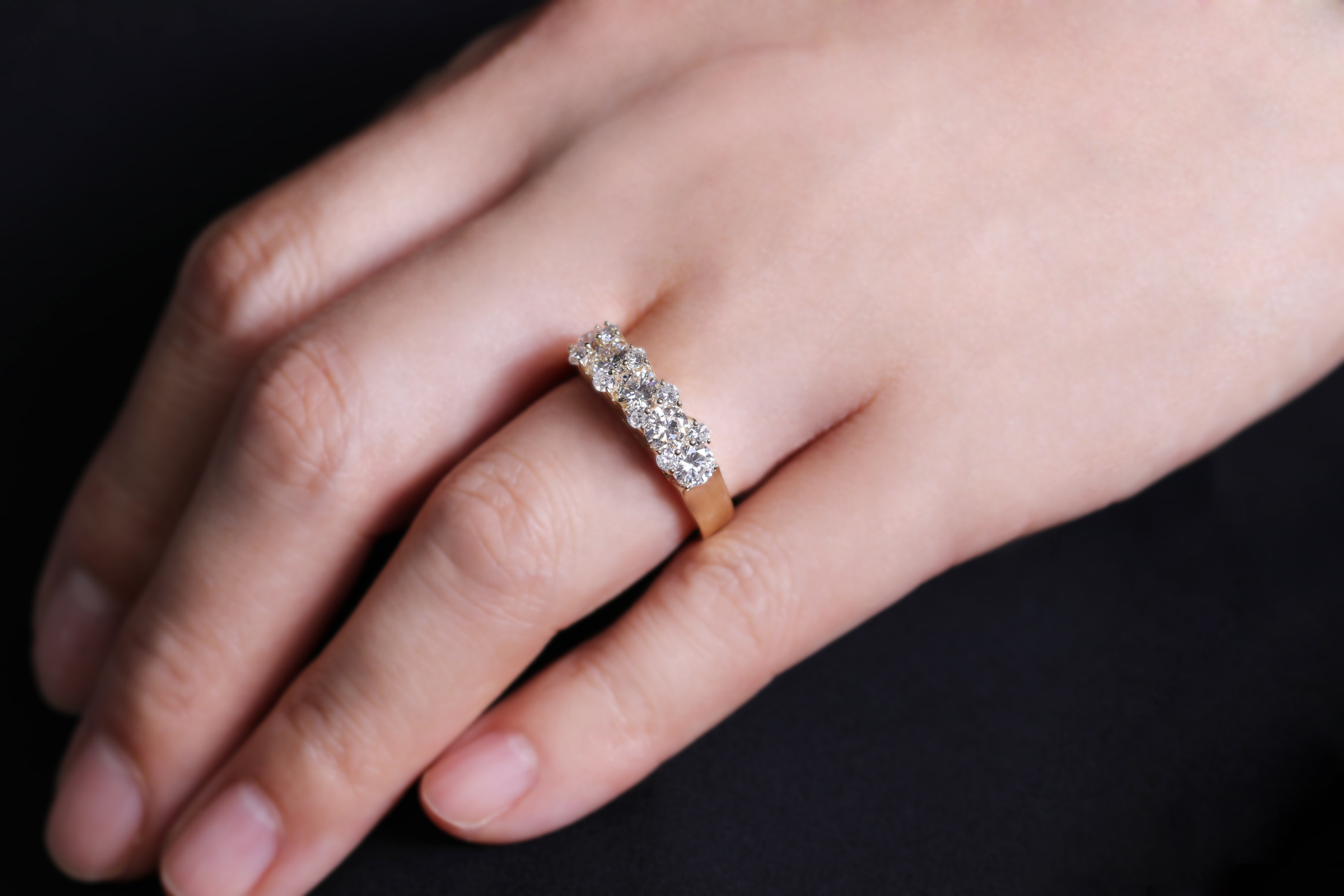 누브 14K 18K 1.6CT 캐럿 3부 랩 다이아몬드 백금 반지 이미지 6