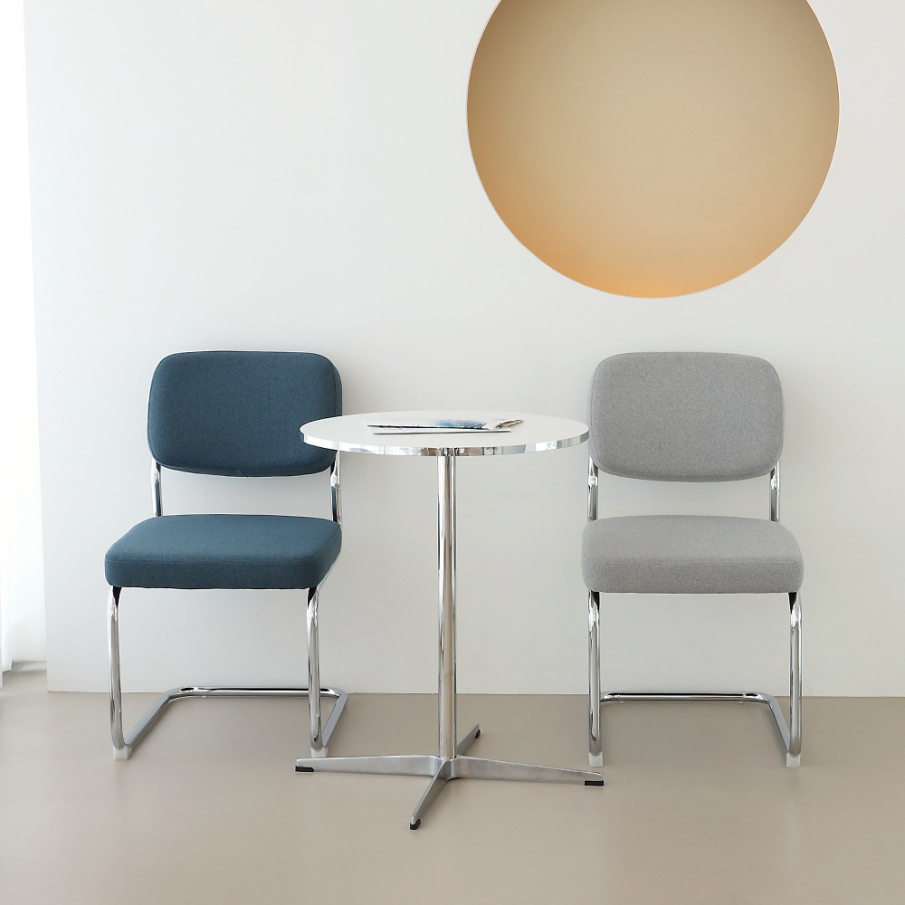 디어 세스카 그레이 패브릭 인테리어 카페 디자인 다이닝체어 미드센츄리 식탁의자