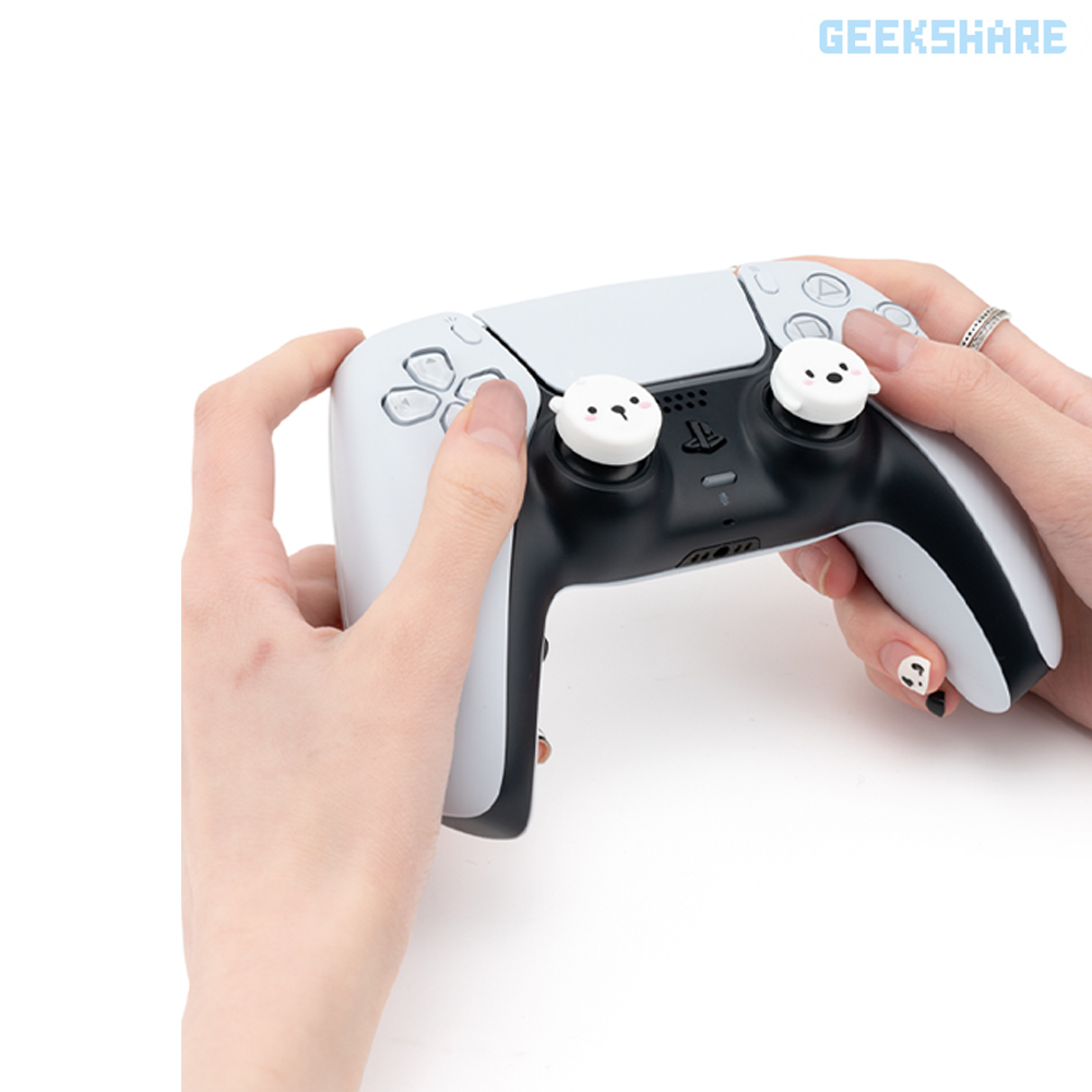 듀얼센스 스틱 커버 긱쉐어 흰강아지곰 엑박패드 프로콘2 컨트롤러 호환 - 상세 이미지 3