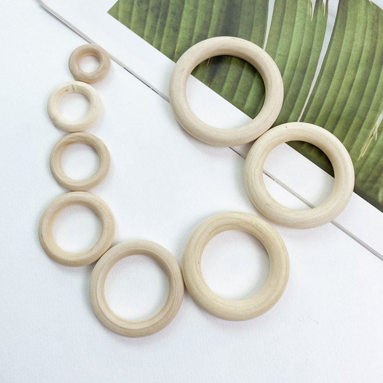 DIY 마크라메 재료 (2.4cm~3.9cm) 우드링 나무링 부엉이눈재료 (4개) - 상세 이미지 2
