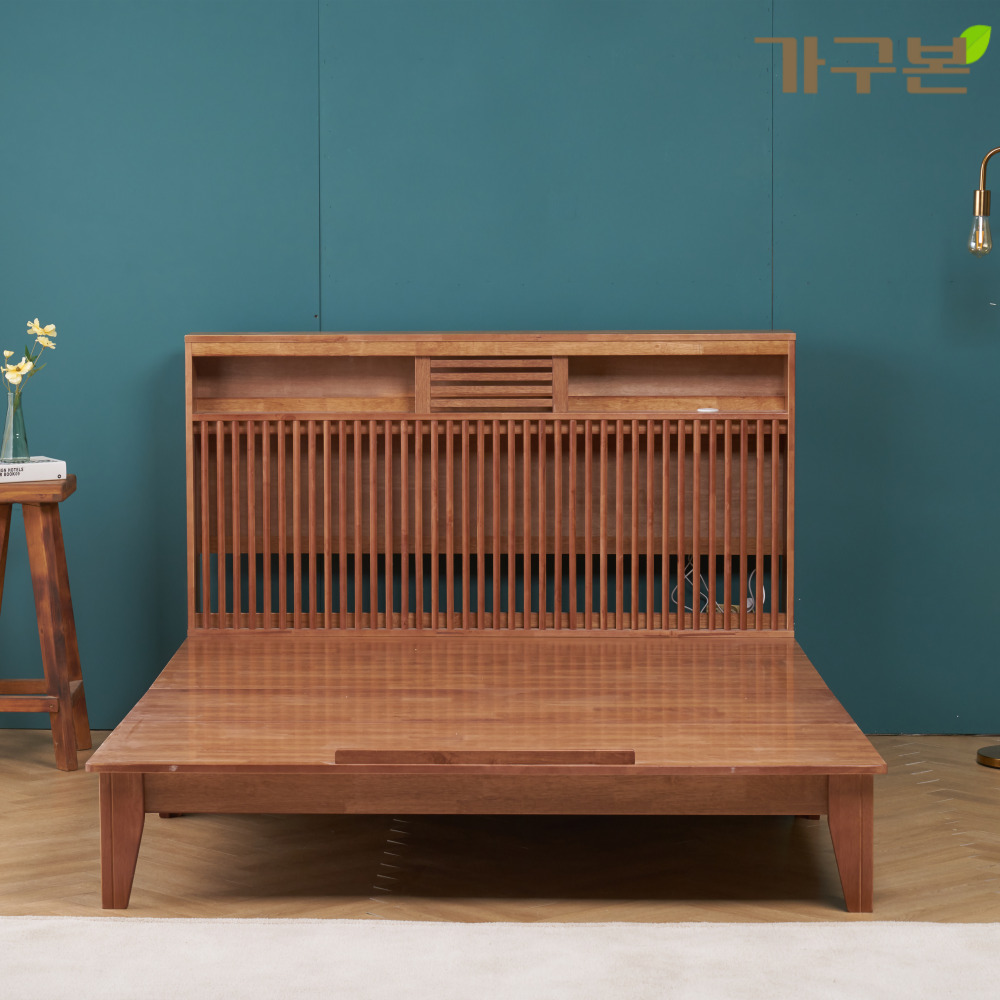 듀크 퀸사이즈침대프레임 고무나무침대프레임