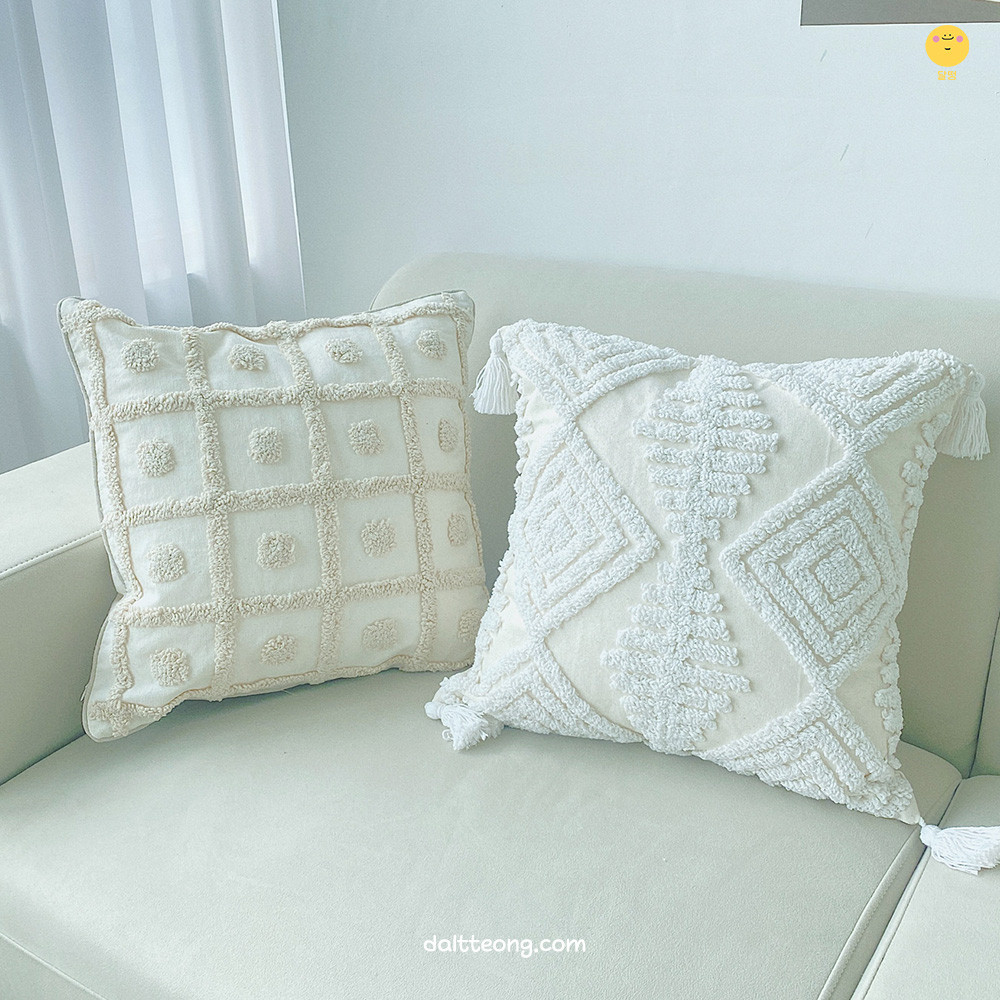 달떵 귀여운 구름 솜사탕 쇼파 쿠션 예쁜 화이트 감성 거실 인테리어 침대 등쿠션