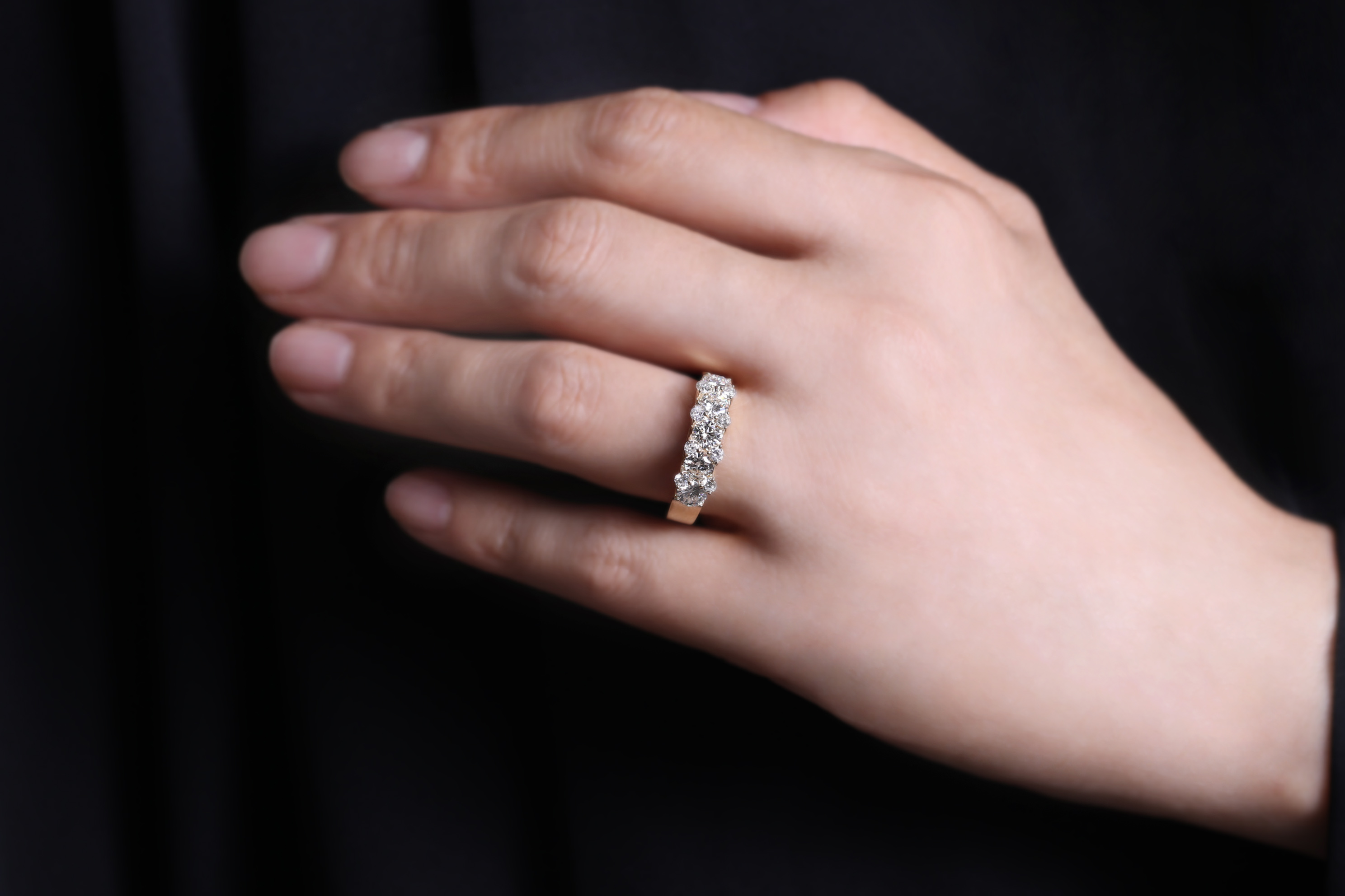 누브 14K 18K 1.6CT 캐럿 3부 랩 다이아몬드 백금 반지 - 상세 이미지 3