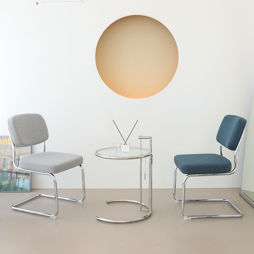 디어 세스카 그레이 패브릭 인테리어 카페 디자인 다이닝체어 미드센츄리 식탁의자