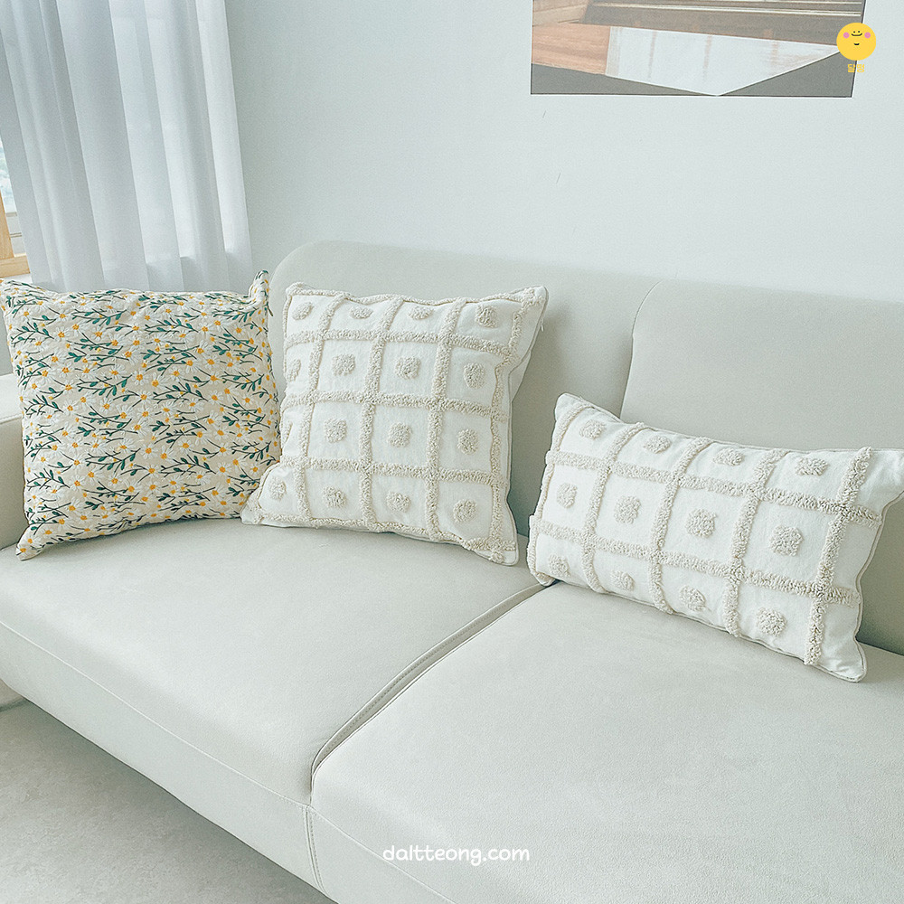달떵 귀여운 구름 솜사탕 쇼파 쿠션 예쁜 화이트 감성 거실 인테리어 침대 등쿠션
