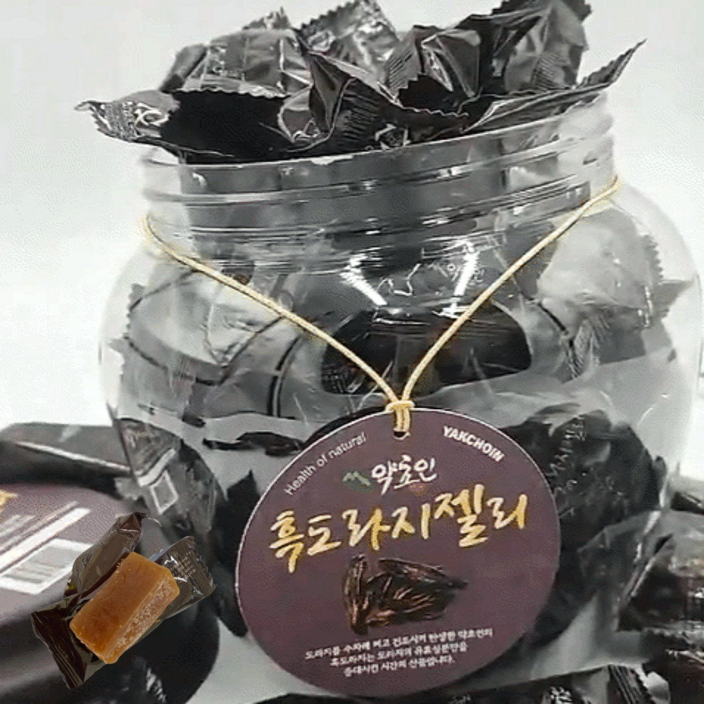 건강젤리 흑 도라지 맛있는 옛날 비건젤리 약초인 오리지널, 600g, 1개