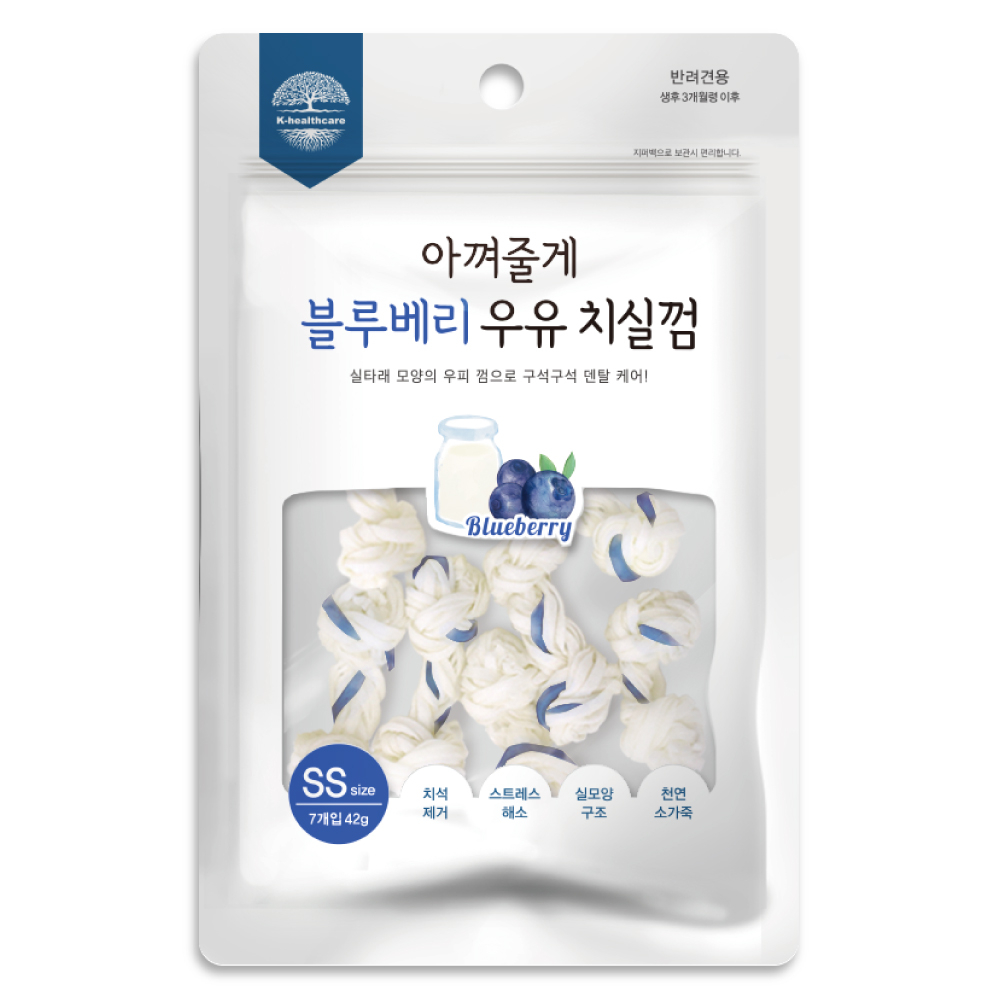 아껴줄게 치석제거 치실껌 SS 바나나 우유, 42g, 1개 - 상세 이미지 3