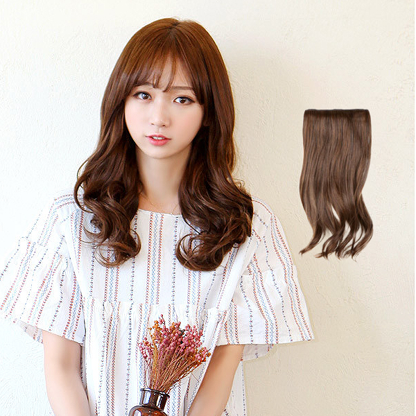 미디움 글램펌 세트(4피스) 40cm 고운머리 스타일피스 똑딱이 붙임머리 클립피스 - 상세 이미지 2