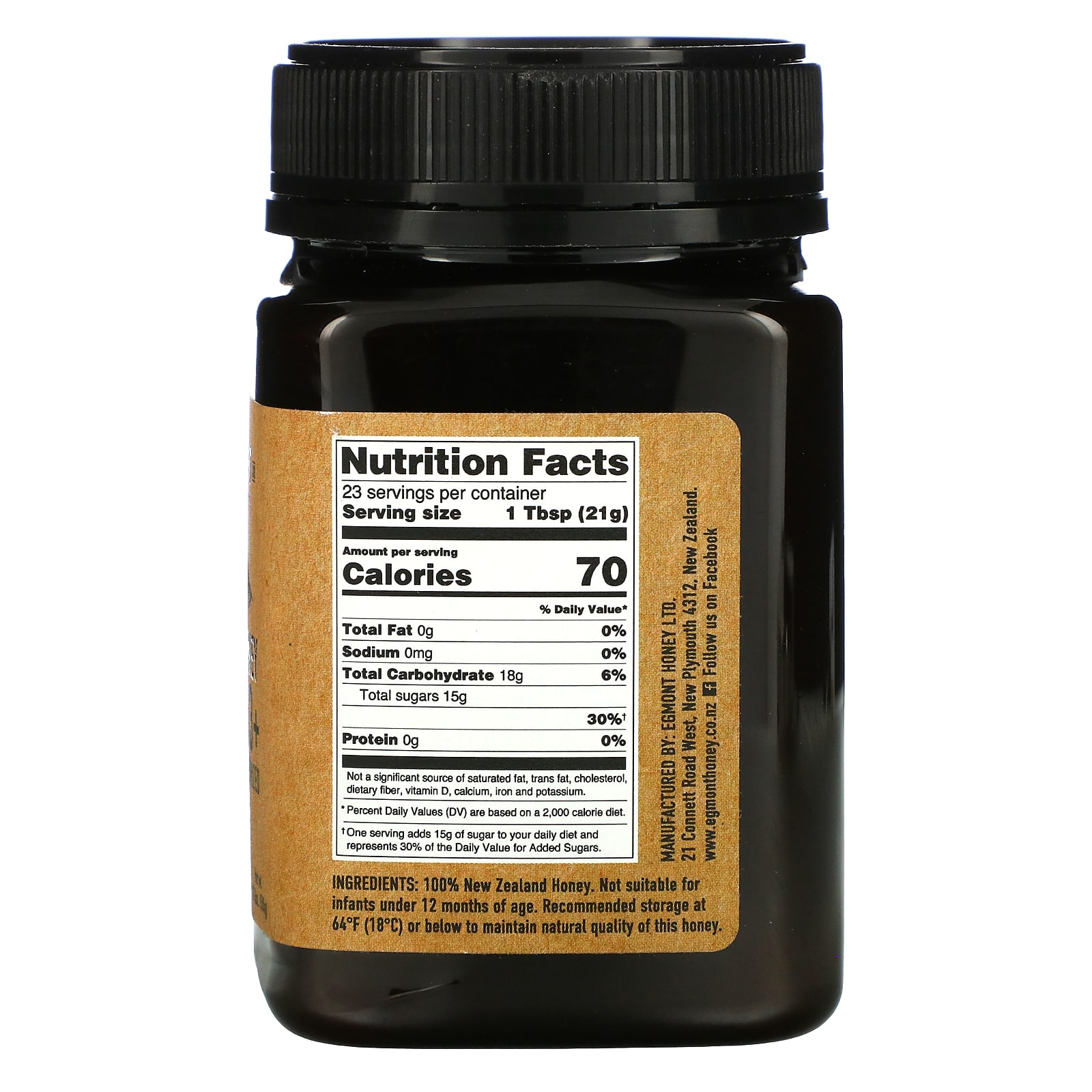 Egmont Honey 마누카 꿀 로우 언패스쳐라이즈 MGO 263+ 500g(17.6oz) - 상세 이미지 2