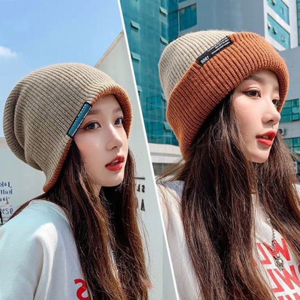 겨울 방한 남자 여성 캐주얼 데일리 패션 롱 니트 비니 두건 모자