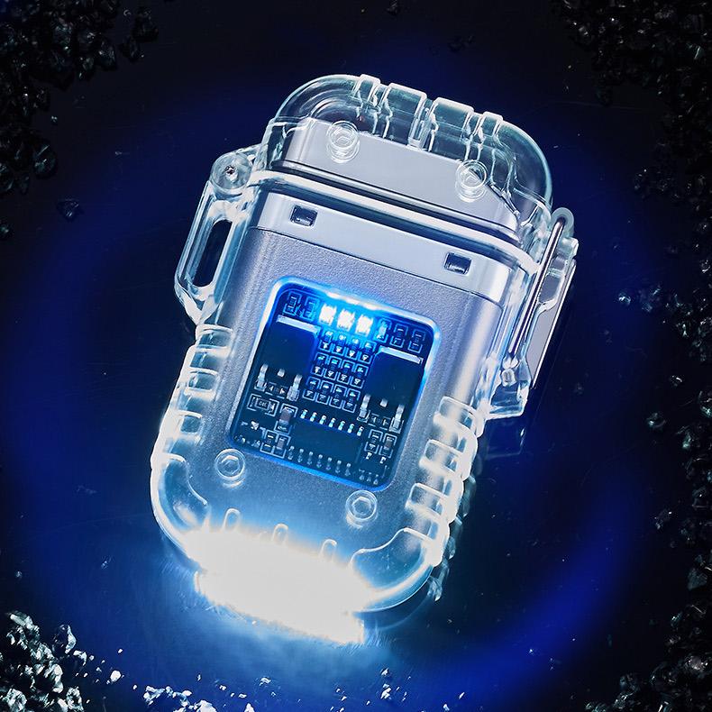 플라즈마 군대 전기 아크 미니 슬림 USB충전식 라이타 방수 후레쉬 신기한 캠핑 라이터