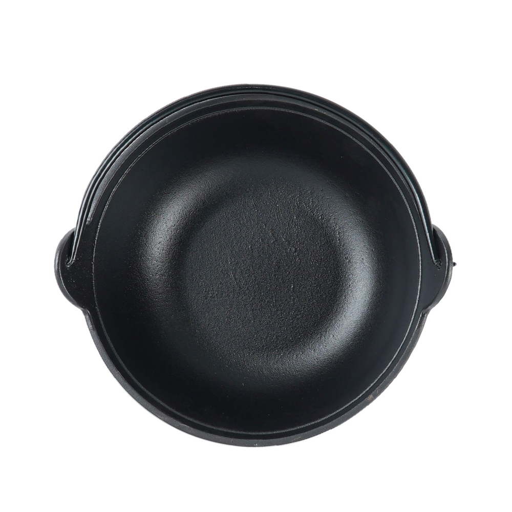 800도씨 주물 샤브샤브 냄비 무쇠 캠핑 전골 걸이형 고리형 에나멜 코팅 25cm 이미지 6