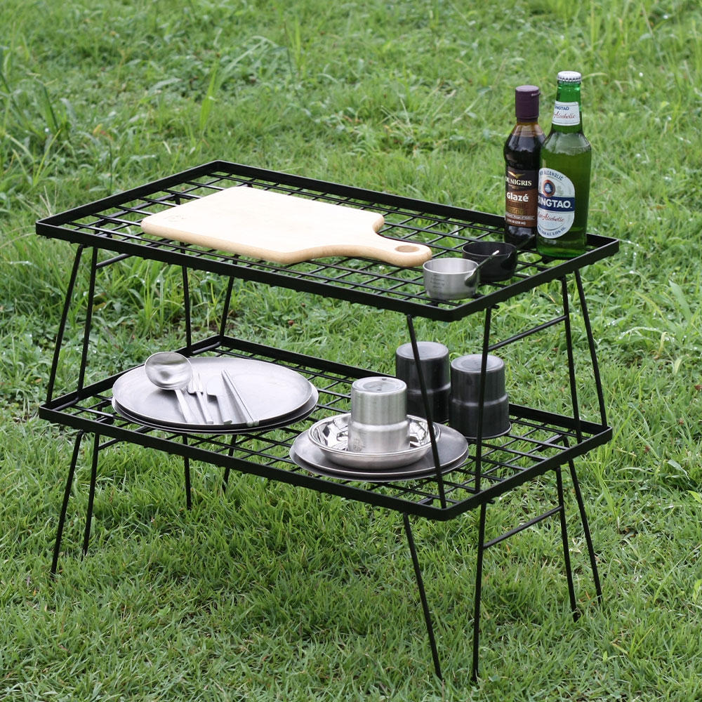 빈슨메시프 쿨러 스탠드 2P 세트 캠핑 아이스박스 받침대 폴딩 접이식 거치대 테이블 선반