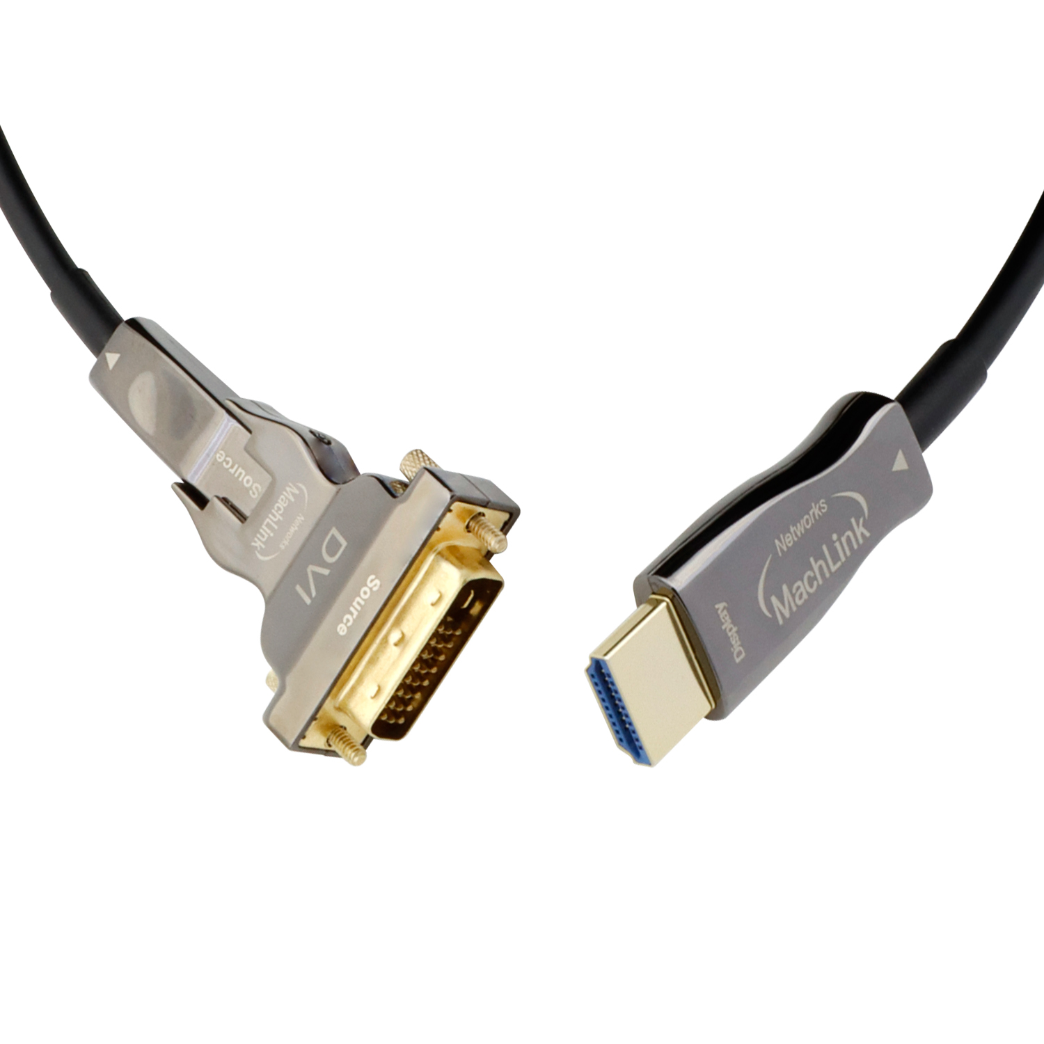 AOC 분리형 DVI-D 듀얼 TO HDMI 2.0 4K 광케이블 5m, 1개 - 상품 이미지