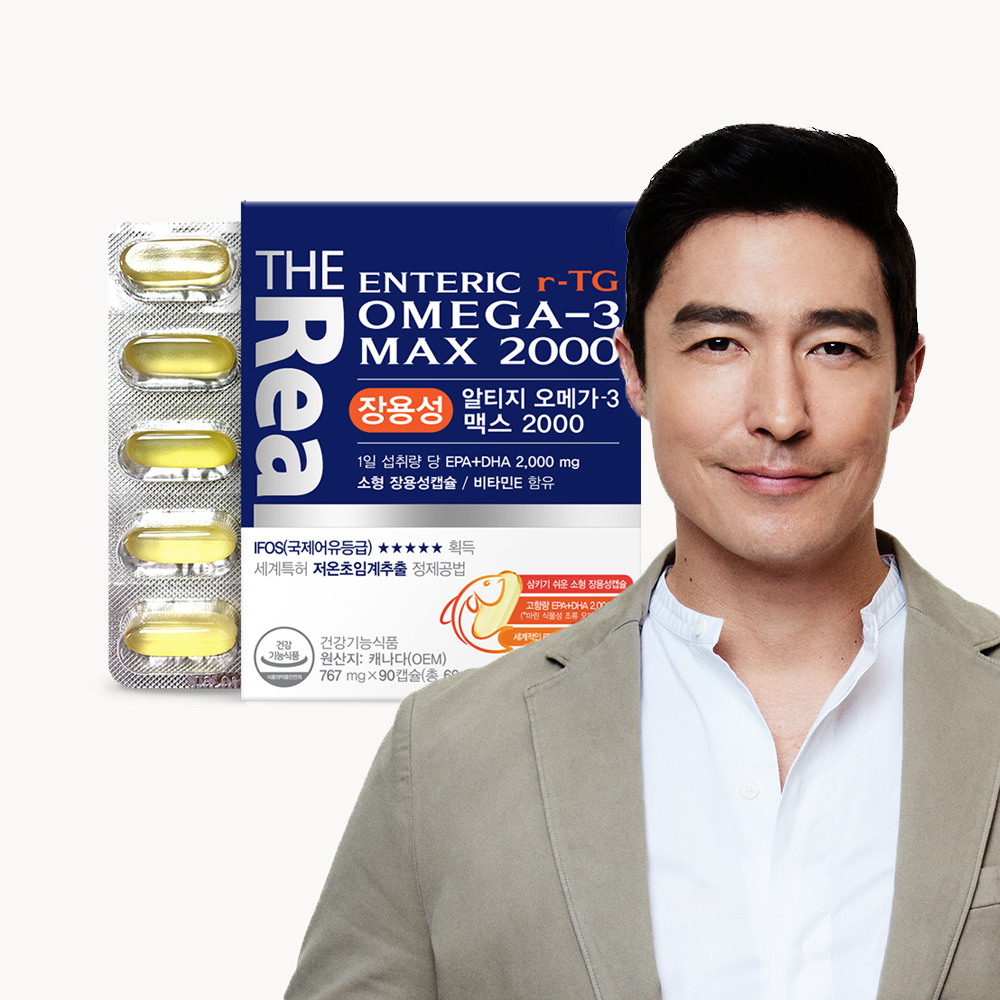 더리얼 장용성 알티지 rTG 오메가3 맥스 2000 90캡슐, 1개