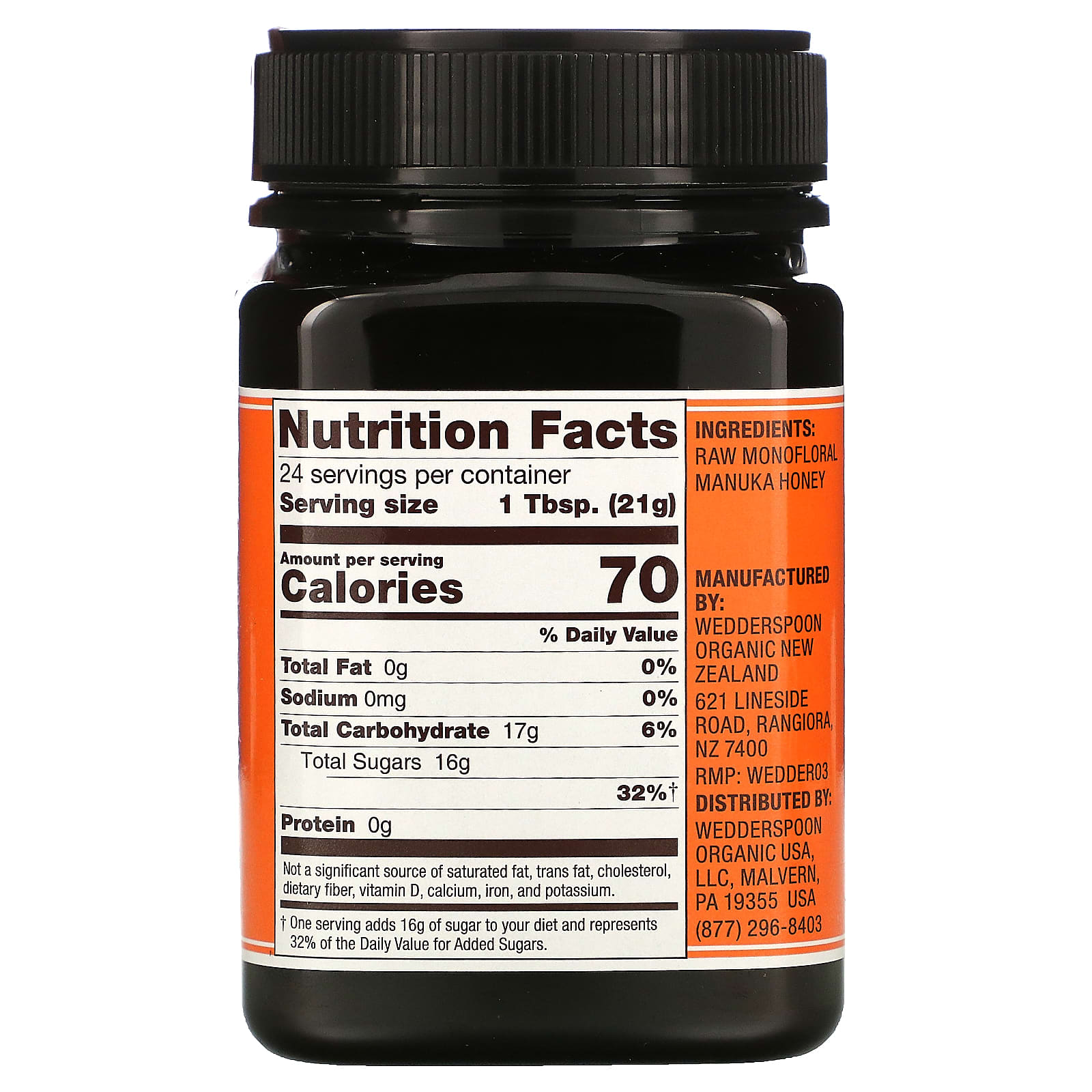 웨더스푼 무가공 모노플로랄 마누카 꿀 KFactor 16 500g(1.1lb) - 상세 이미지 2