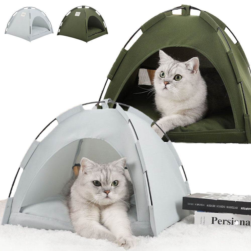 고양이텐트 강아지 반려동물 텐트 하우스 숨숨집 개집 펫 쿠션 애견 방석 S