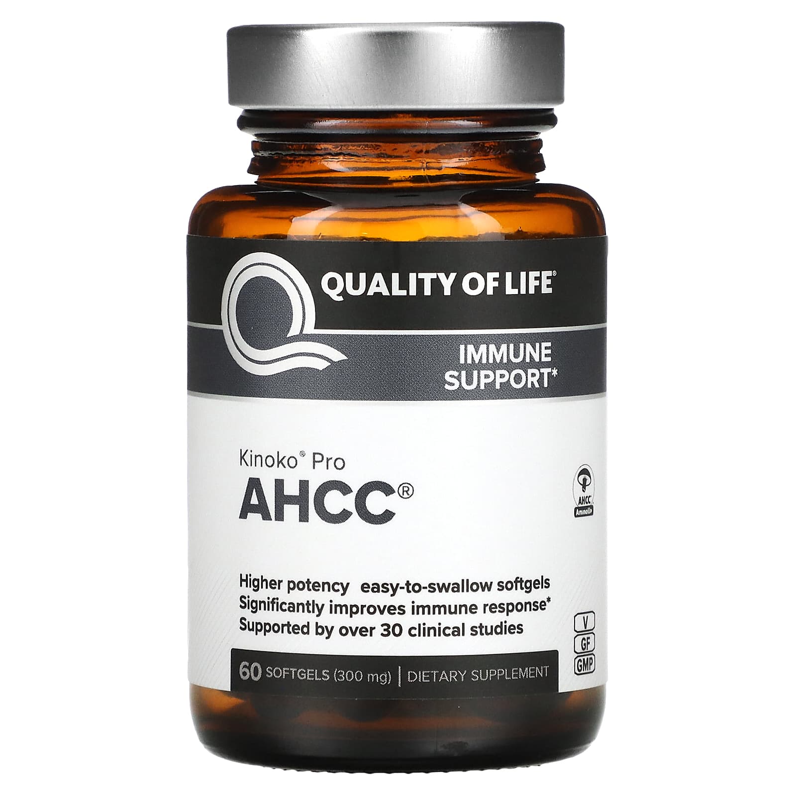 퀄리티오브라이프랩스 AHCC RX 300mg 소프트젤 60정 - 메인 이미지