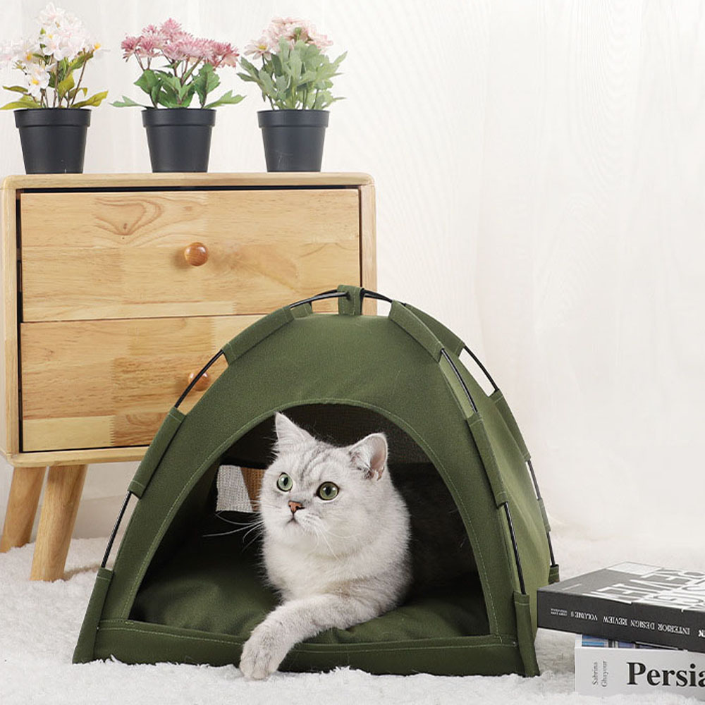 고양이텐트 강아지 반려동물 텐트 하우스 숨숨집 개집 펫 쿠션 애견 방석 S