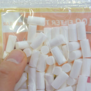 ZigZag 직잭 레귤러 필터 직경8mm, 길이15mm, 수량 100pcs