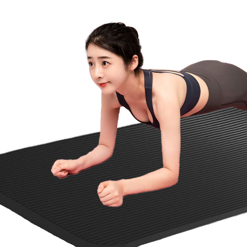 요가매트 추천 두꺼운 홈트 필라테스 헬스 와이드운동매트 블랙 친환경 185X61cm 20mm 블랙