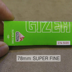 GIZEH SUPER FINE 슈퍼파인 78mm 50장 코너컷 얇고 슬로우버닝
