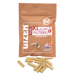 GIZEH 오가닉 XL슬림필터 6mm, 18mm, 120pcs